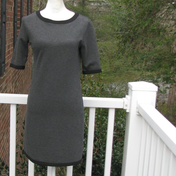 Jude Connally Louisa ponte knit Charcoal black dress XS pullover luxury style - Picture 3 of 5
